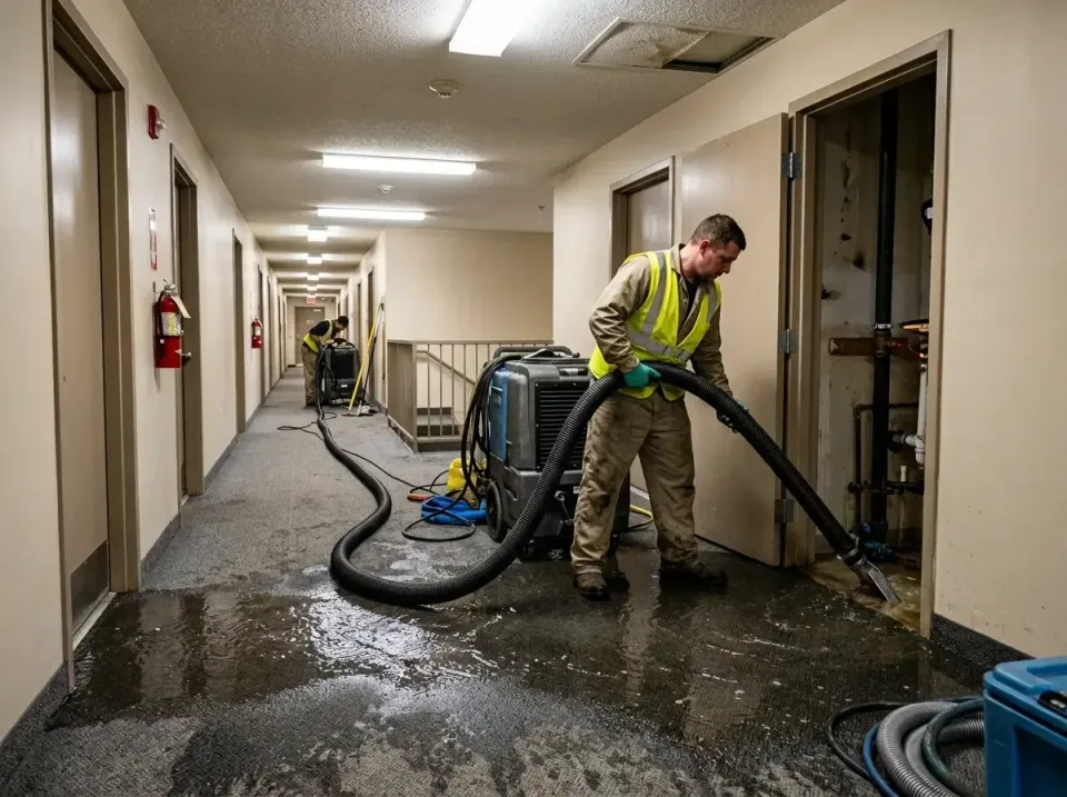 multi-unit-apartment-hallway-f-005 — frequently asked questions, Emergency Burst Pipe Water Extraction & Removal in Connersv…